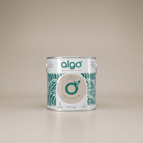 Peinture écologique Algo - Velours - Beige Noix de muscade - 0.5L