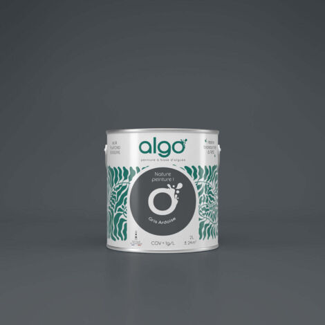 Peinture écologique Algo - Gris Ardoise - 2L / Velours (1/2)