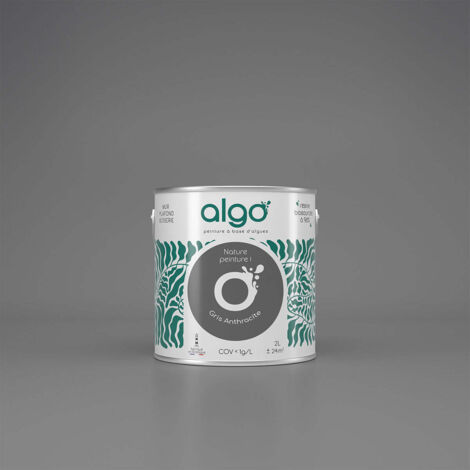 Peinture écologique Algo - Gris Anthracite - 5L / Velours