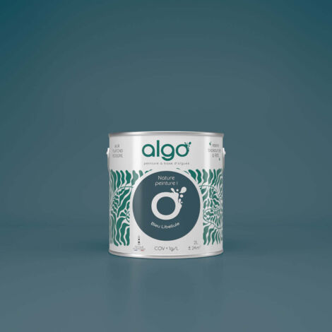 Peinture écologique Algo - Bleu Libellule - 0.5L / Velours (1/4)