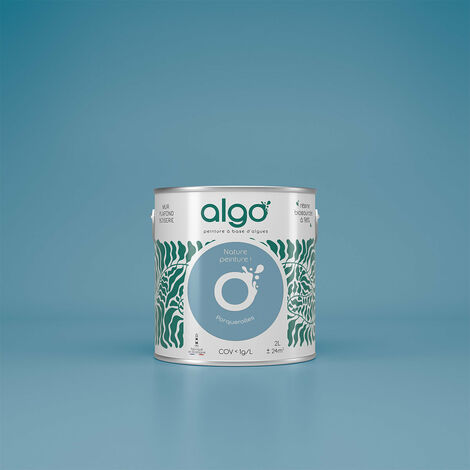 Peinture écologique Algo - Bleu Porquerolles - 2L / Mat (1/4)