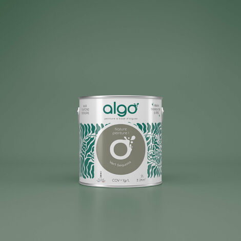 Peinture écologique Algo - Vert Sequoia - 2L / Mat (1/4)