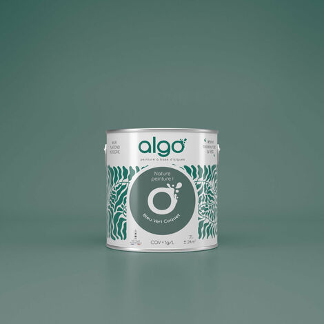 Peinture écologique Algo - Bleu vert Coquet - 0.5L / Mat