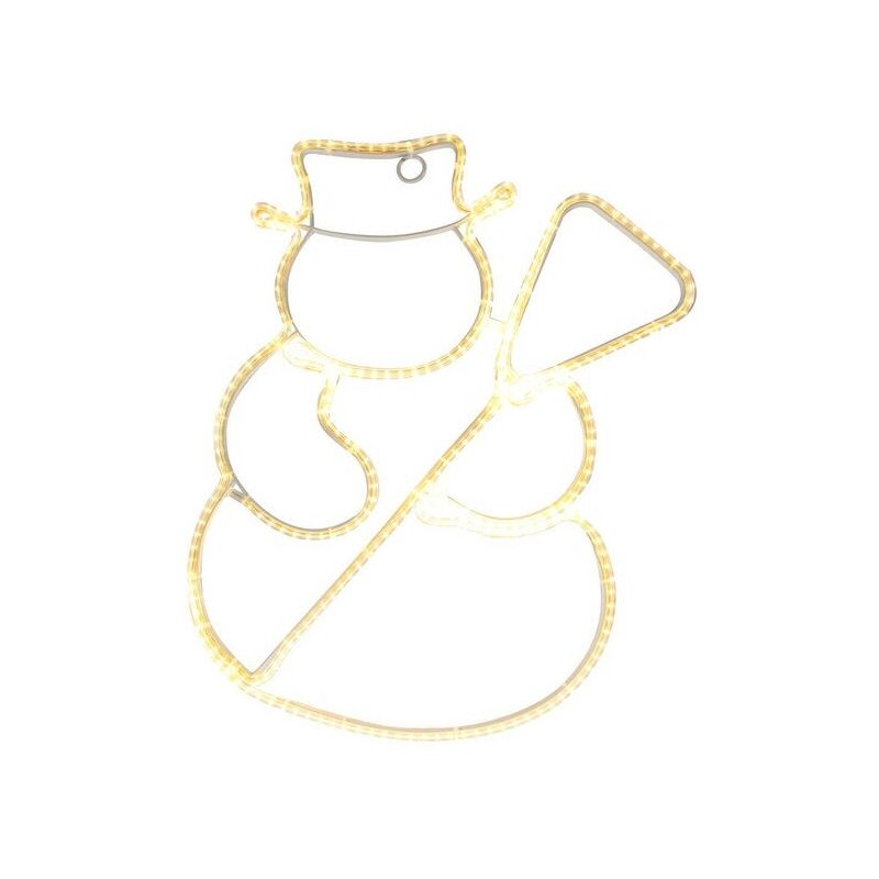 BLACHÈRE ILLUMINATION Decor noel lumineux int/ext bonhomme neige h47cm 288 led blanc chaud cable transparent 5m