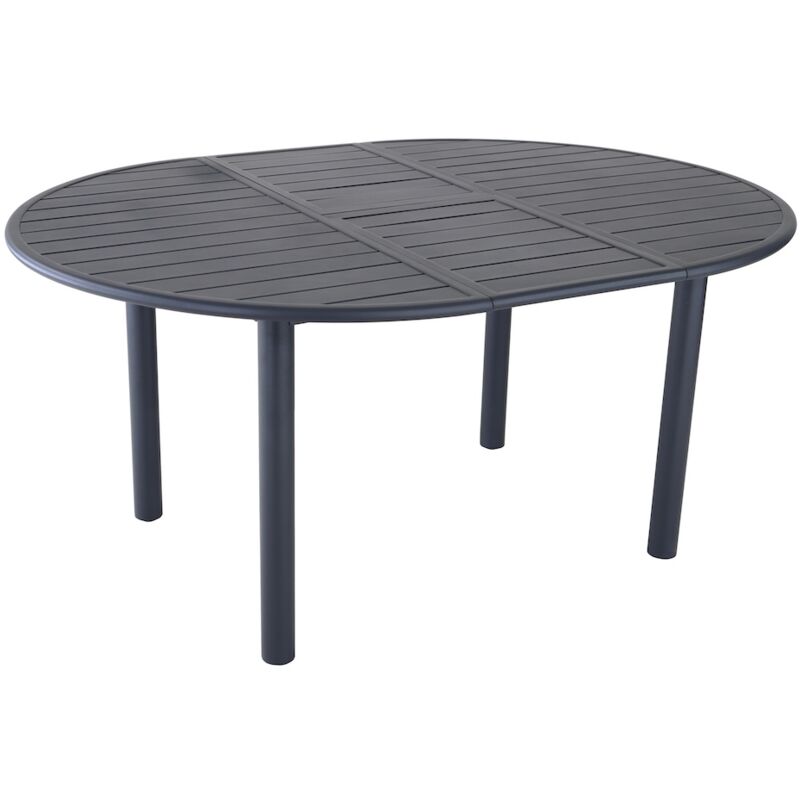 Table Exterieur Table Jardin Aluminium PROLOISIRS Alice 180x90 Cm - Plateau Lattes, Pieds Réglables - Pour 8 Personnes Mobilier Jardin