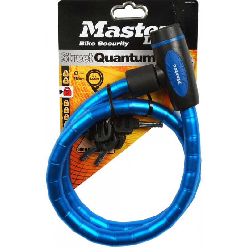 Antivol Masterlock Antivol Velo Cable articule 1m x Ø 18mm - Coloris  aléatoire sur