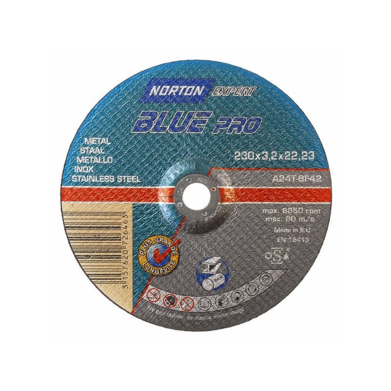 Disque Métal Pour Meuleuse Norton, Diam.230 X Ep.2.5 Mm
