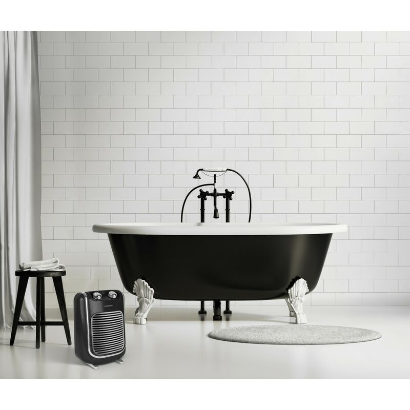 Radiateur de salle de bain avec minuterie Blanc 80x50x15 cm EISL
