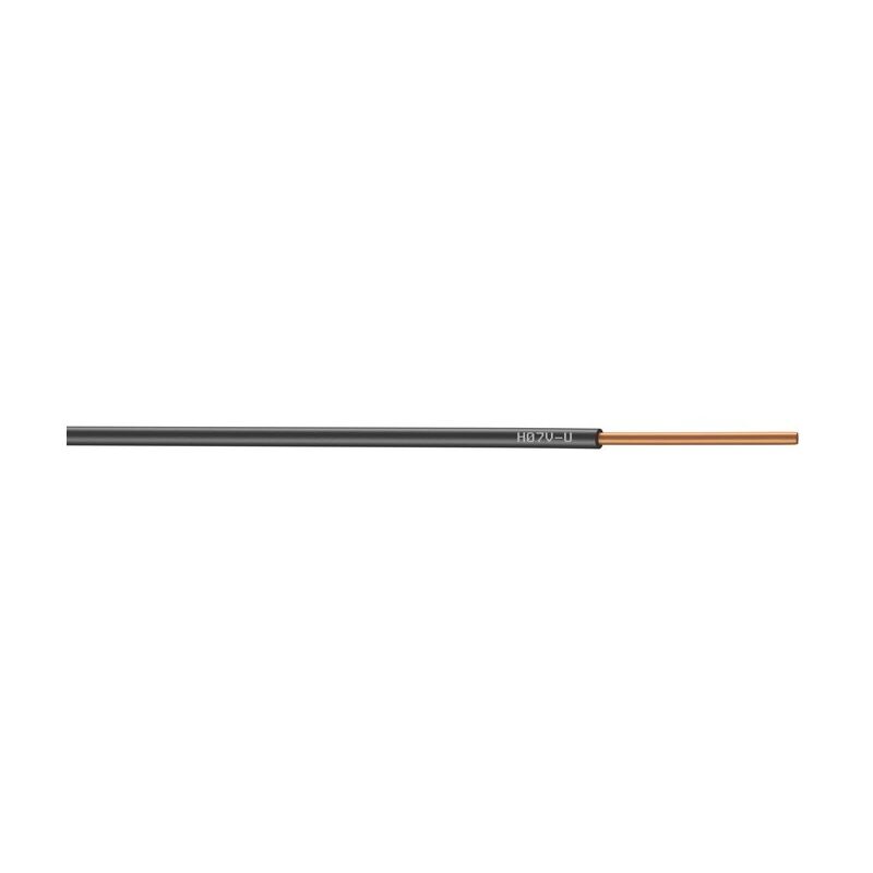 CENTRALE BRICO Fil électrique 1.5 mm² h07vu, en couronne de 25M noir