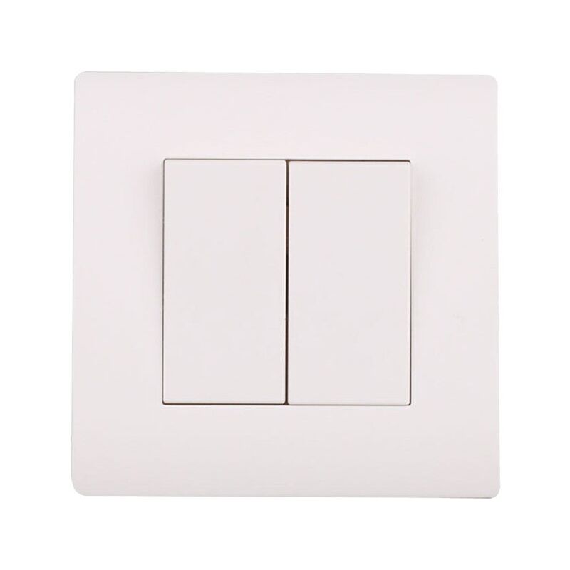 Double Interrupteur Va-Et-Vient Complet Basic, Blanc