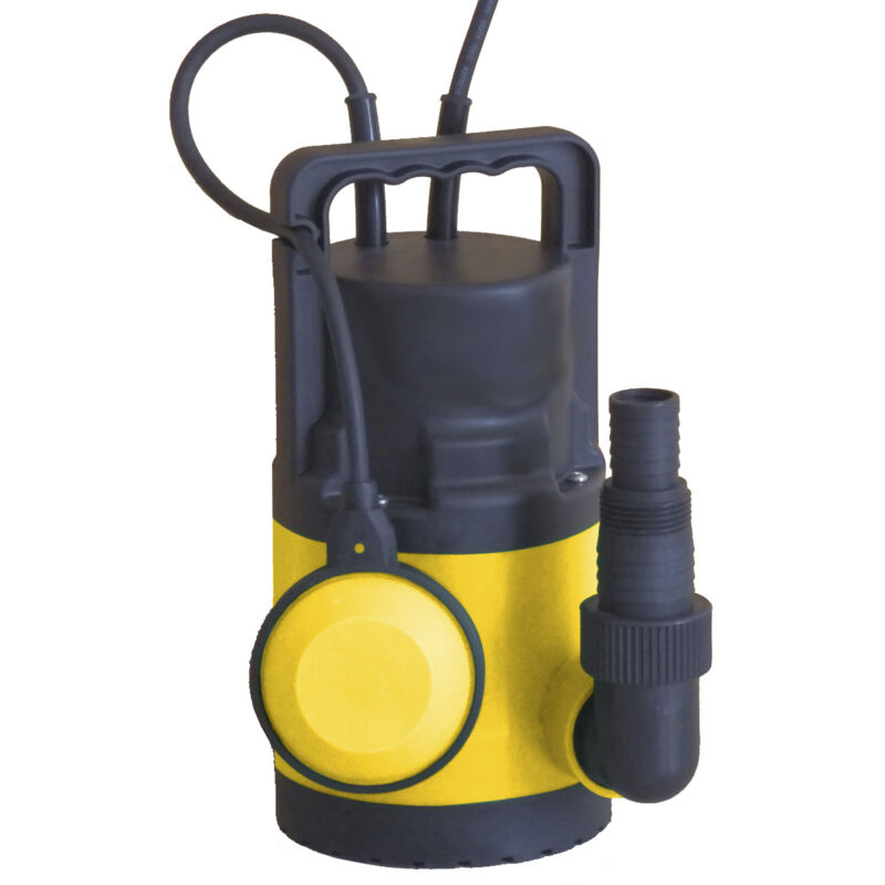 Pompe immergée niveau bas type serpillère 250W - Pompe Eau claire de  5000l/h - Hauteur de refoulement : 6m