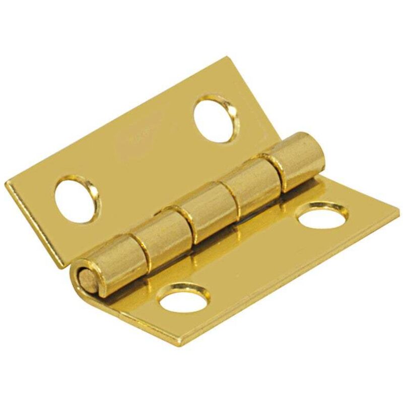 Charnière rectangulaire 30x19mm acier laitonné x2
