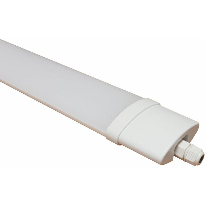 Réglette LED avec interrupteur et prise 2P+T ARLUX 8W 492mm blanc - 115130