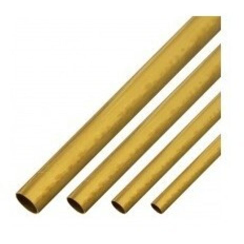 METALLIXITY Tubes En Laiton 6 Tailles (1.5mm à 6.5mm OD) - Pack 6 Tubes Droits 300mm Épaisseur 0.2mm - Idéal Bricolage, Décoration & Modélisme