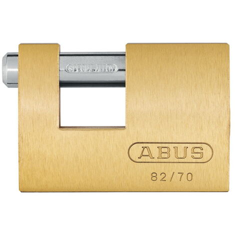 Abus – Cadenas monobloc laiton 90 mm – Anse en acier cémenté résistante aux coupures – 2 clés incluses – Sécurisation objets de valeur