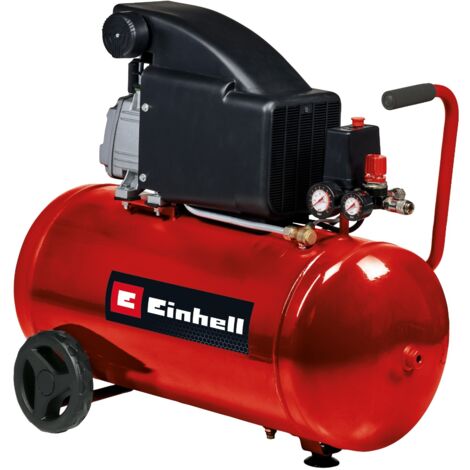 [Ancienne version] Einhell Compresseur TC-AC 270/50/8 (1800 W, Puissance d'aspiration 270 l/mn, Pression maximale 8 bar, Débit d'air 0, 4, 7 bar : 140 l/m, 125 l/m, 100 l/m, Capacité de la cuve: 50 L)