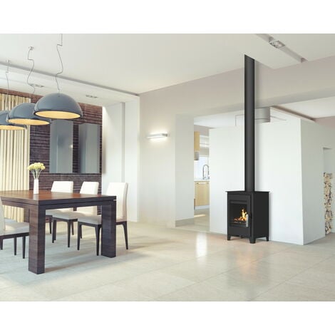 SUPRA Poêle à bois OSCAR 4,8KW acier/fonte - étanche - eco design