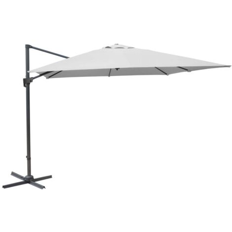 Parasol déporté en aluminium 3x3m Dom Ecru