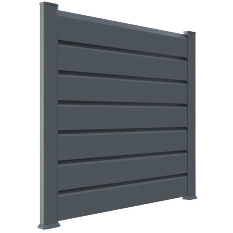 CLOSEA Kit cloture - Lame 16cm  - PVC Gris - LG: 9m x H: 1m74