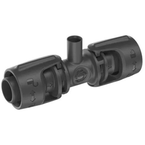 Gardena – Dérivation en té pour micro-asperseurs sur tuyau 13mm – Lot de 4 pièces – Installation facile pour systèmes d'irrigation goutte à goutte