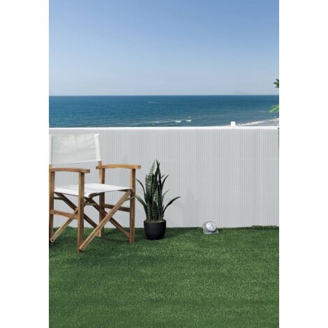 Canisse Occultante En PVC Blanc - 2x3 Mètres - Pour Jardin, Terrasse, Balcon - Protection UV, Double Face - 10
