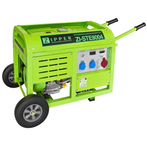 Zipper – Groupe électrogène portable 9300W – Moteur 4 temps OHV – Démarrage électrique + télécommande – Autonomie 6-7h – 2x230V 1x400V - ZI-STE8004 (1/2)