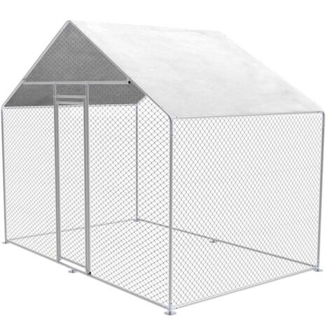 Zipper – Enclos extérieur pour animaux 3m x 2m x 2,5m – Métal galvanisé avec bâche anti-UV – Protection contre prédateurs – Pour petits animaux (1/5)