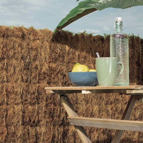 Catral – Haie naturelle en fibre coco 1m x 3m – Occultation haute – Résistante aux UV – Densité optimale pour espaces extérieurs