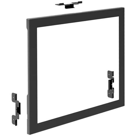 Kit d'installation encastré pour cheminée électrique – Installation rapide – Dimensions 608x507mm – Système de ventilation intégré – Métal noir – Tagu