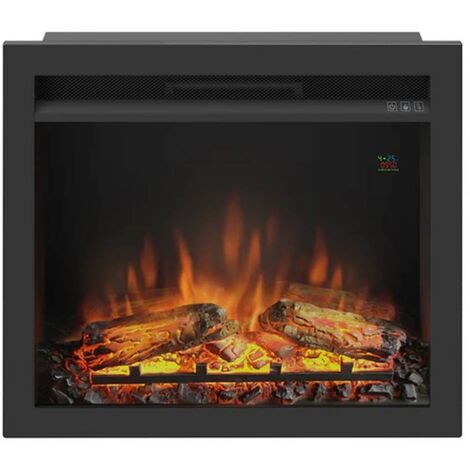 Cheminée électrique encastrable 1500W – Kit d'installation inclus – Capacité de chauffage 37m2 – Télécommande et thermostat numérique – Tagu (1/5)