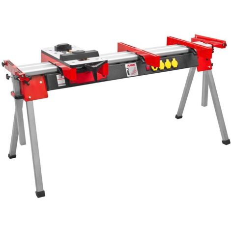 Holzmann – Support de scie à onglet aluminium 1500 mm – Réglable en hauteur – 4 prises 230V – Pour bois dur et teck – Pieds pliables (1/6)