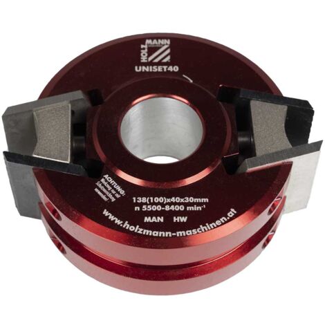 Holzmann – Porte-outils de toupie 40mm – Diamètre d'alésage 30/40mm – Alu BG-Test – Large gamme de profils disponibles