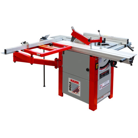 Holzmann – Scie à format 2200W – Lame T.C.T. Ø 250mm – Capacité de coupe 590mm – Table extensible jusqu'à 2200mm – Chariot alu avec coulissement sur billes
