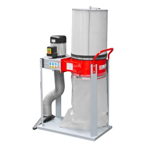 Holzmann – Aspirateur à copeaux 230V – Puissance 1000W – Débit d'air 1500 m³/h – Capacité bac 60L – Pour chantiers humides et bois dur