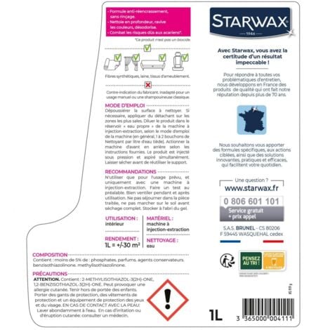 Nettoyant "pro" moquette STARWAX 1 L
