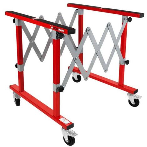 Holzmann – Tréteau pliable 100 kg – Hauteur réglable 845-1320 mm – Largeur 247-1380 mm – KB100TWIN