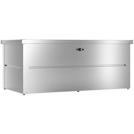 GUARDI Coffre de jardin - taille M - Argent métallisé - 165x85x69 - acier (1/4)