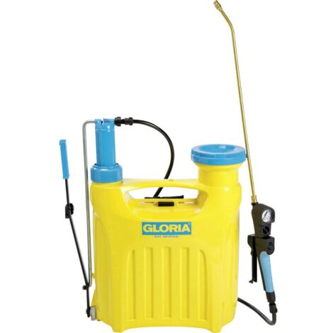 Gloria – Pulvérisateur dorsal ergonomique 12L – Pression max 4 bar – Lance laiton avec buse conique – Sangles rembourrées pour confort