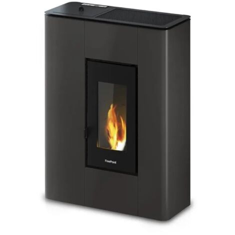 Freepoint – Poêle à granulés étanche Atrium 5 UP – Puissance 5 kW – Sortie des fumées supérieure Ø 80 mm – Classe énergétique A+ – Dimensions 64,5 x 27,7 x 94 cm
