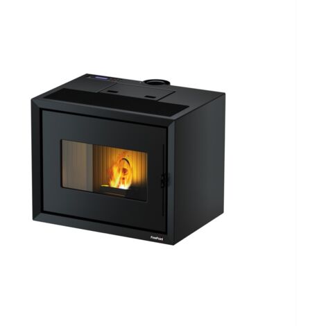 Freepoint – Poêle à granulés étanche Modo 9 Bi-Flux 9 Noir – Puissance 9 kW – Sortie fumées Ø 80 mm – Efficacité énergétique A+