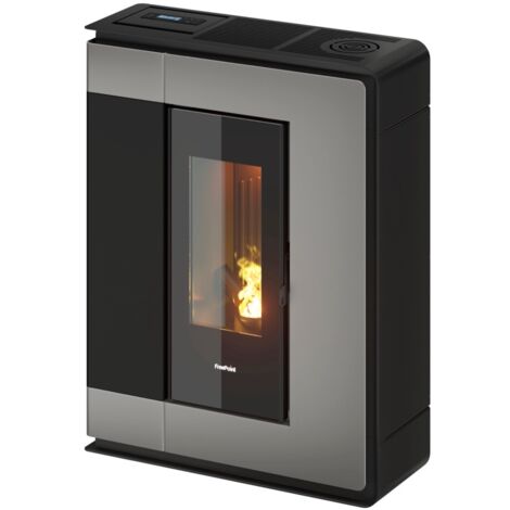 FREEPOINT Poêle à granulés étanche Arco 7 Bi-Flux Titanium - 7 kW