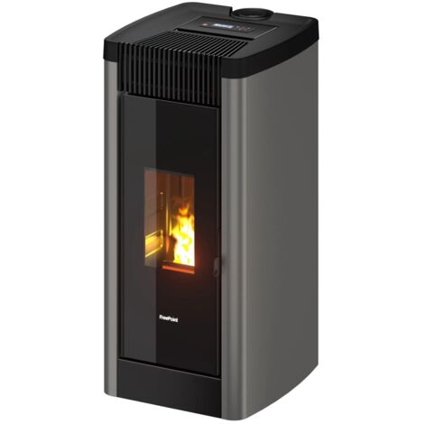 Poêle à granulés étanche 8,5 kW – Installation Bi-Flux – Rendement 90% – Classe A+ – Autonomie 28h – Connectable Wi-Fi et Bluetooth – Freepoint