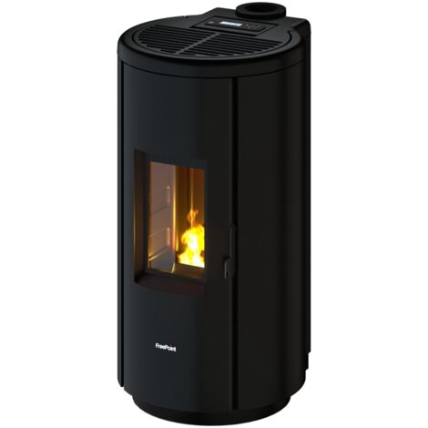 Poêle à granulés étanche 5 kW – Sortie de fumées supérieure Bi-Flux – Programmation Wi-Fi et Bluetooth – Classe énergétique A+ – Freepoint