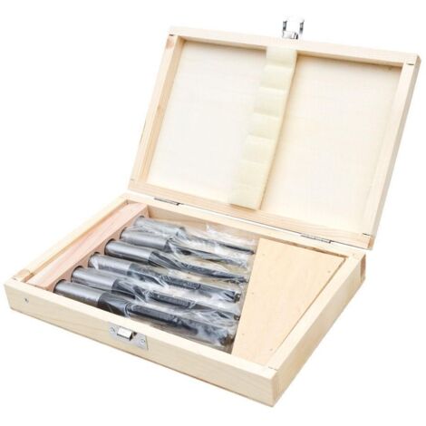 Holzmann – Ciseaux à mortaiser Ø 6-8-10-12-14-16 – Rotation droite – Pour bois dur – Coffret en bois inclus
