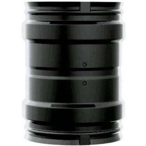 Adaptateur femelle/femelle pour poêles à granulés – Émail 0,7 mm – Finition noire – Ø80 mm – Joint viton pour étanchéité durable – Isotip Joncoux (1/2)