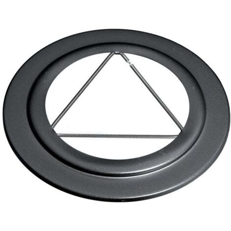 Rosace à ressort émaillée noire Ø125mm – Résistante haute température – Pour poêles à bois et pellets – Installation facile – Isotip Joncoux (1/2)