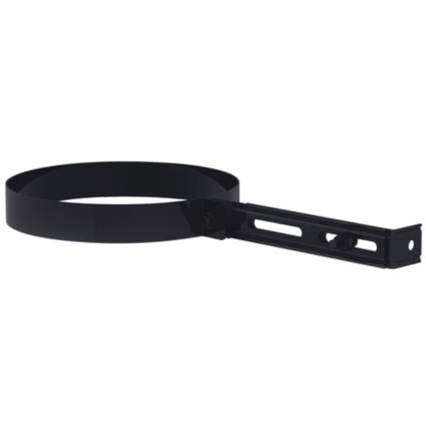Collier de suspension pour fumisterie – Acier émaillé 0,7 mm noir – Ø 125 mm – Résistance haute température – Réglable 145 à 245 mm – Isotip Joncoux (1/2)