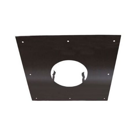 Joncoux – Plaque de propreté 300x300MM – noire – pour conduit 200MM – finition soignée conforme normes – compatible systèmes fumée ventilation