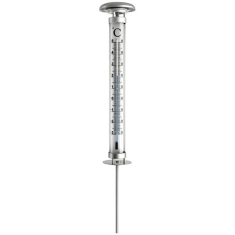Thermomètre de jardin solaire étanche 1.09m – Plage de température -30° à 50° – Allumage automatique à la tombée de la nuit – Inovalley