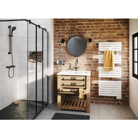 Sauter – Sèche-serviette électrique 750W – Hauteur 140,5 cm – Largeur 55 cm – Inertie fluide – Surface de chauffe jusqu’à 7 m² – Acier (1/3)